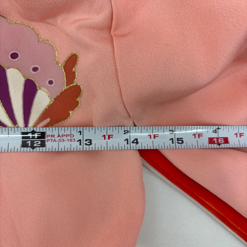 Japanese Kimono Womens XXS Pink Red Robe Costume Traditional Child Dress Up - Picture 5 of 16